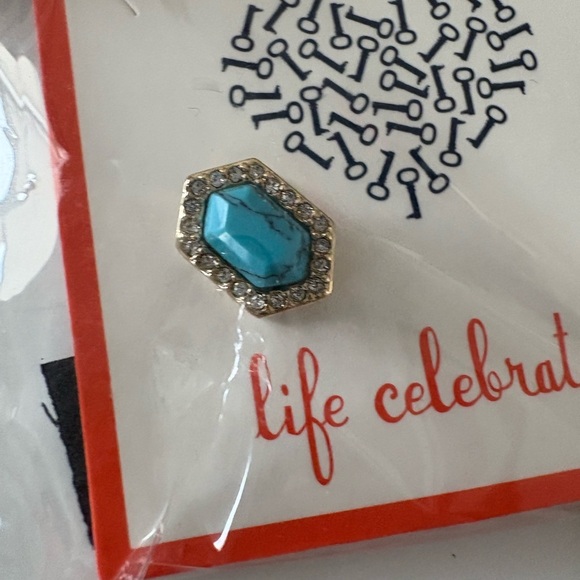 NWT Keep Collective “Pave set stone Turquoise” gold charm - Picture 3 of 4